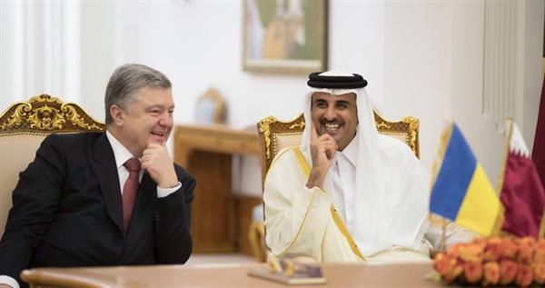 من زيارة الرئيس الأوكراني إلى دولة قطر في عام 2018